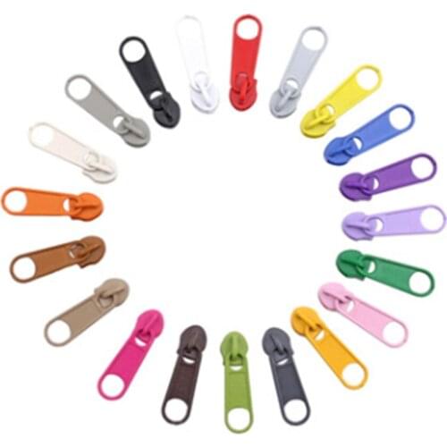 SALE! Alipress 20Pcs/lot 3# Nylon Coil Zipper Slider DIY Zipper Puller Head For Sewing Tailor Tools Kit Replacement DIY Sewing