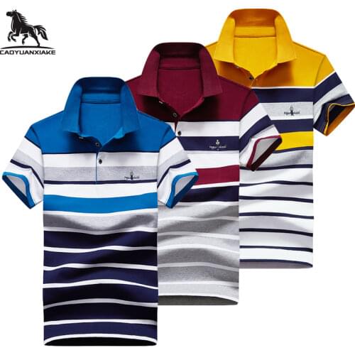 Polo shirt men summer new high quality mens Short sleeve stitching lapel embroidery youth Business casual polo shirt M-4XL 8017