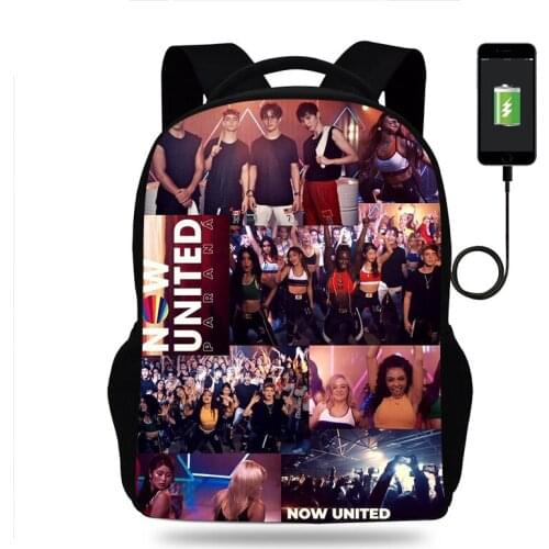 Hot Now United Backpack Boy Girl Teenager School Bag Student Knapsack Men Women USB Charging Travel Bags Mochila