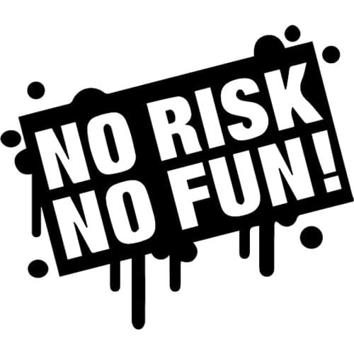S51274# Various Sizes/Colors Car Stickers Vinyl Decal NO RISK NO FUN Motorcycle Decorative Accessories Creative