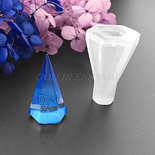 Cone DIY Silicone Mold Diamond Cone Pendant Mould 3D For Resin Pendant Jewelry Craft Making Tool New Arrival Drop Shipping