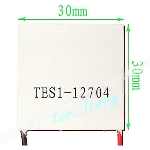 2PCS/LOT TEC1-12704 12V4A 30*30 12704 TEC 2PCS Thermoelectric Cooler Peltier New of semiconductor refrigeration FREE shipping