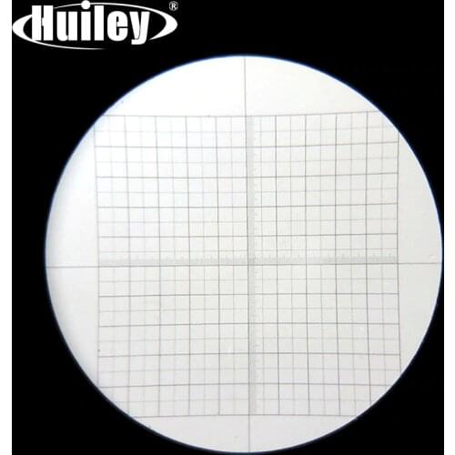 High Precision Microscope Eyepiece Ocular Micrometer Diameter 20 mm/ 24 mm DIV=0.1 Net Type Slides with Grid Cross Scale Reticle