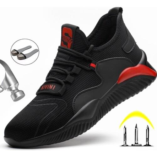 Protective Safety Shoes Mens Work Boots With Steel Toe Shoes Work Sneakers For Men Safety Boots Anti-puncture Industrial Shoes
