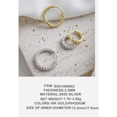 Lo Paulina 2021 New Huggie Earrings Sterling Silver Gold For Fashion Women Gifts Minimalism Fine Jewelry