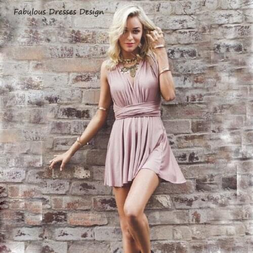 Mini Short V Neck Prom Dresses 2020 Criss Cross Backless A Line Evening Dress Party For Women Bowknot Belt Vestido De Fiesta