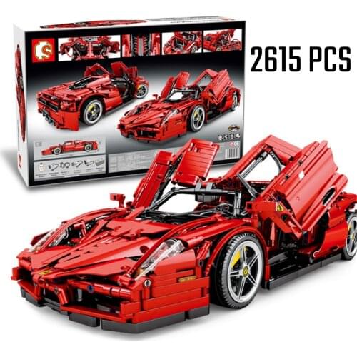 Italia Famous High-Tech Horse Logo Ferra 2.4Ghz RC Super Sport Car 1:10 Scale Enzo Building Block Model Radio Remote Control Toy