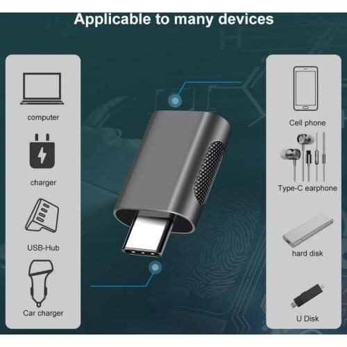 1 Pcs Type-C to USB3.0 Female Adapter USB2.0 to USB-C Mobile Phone Adapter Portable Standard Charging Data Transfer