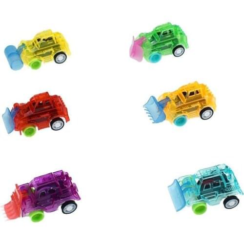 1Pc Mini Transparent Pull Colorful Back Engineer Car Vehicle Model Kids Toy