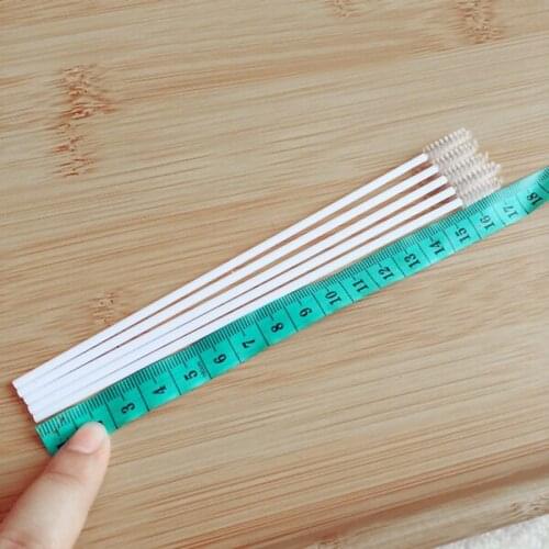 10Pcs/Lot Portable Convenient Baby Bottle Brush Test Tubes Brushes Stainless Steel Straws Cleaning Brush AUG889