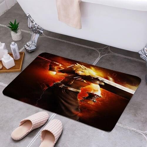 Cloud Strife 3D Print Doormats Rectangle Non-Slip DoorMat Bedroom Kitchen Entrance Print Door rugs Dropshipping