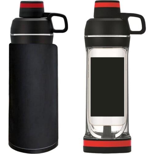 400ml Water Bottle with Hiding Phone Pocket Secret Pill Organizer Water Bottle N0PA