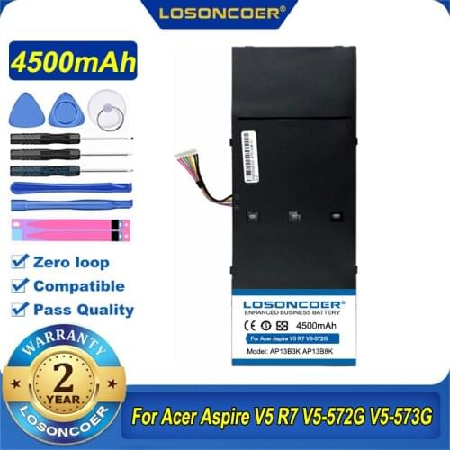 4500mAh AP13B3K AP13B8K Laptop Battery For Acer Aspire V5 R7 V5-572G V5-573G V5-472G V5-473G V5-552G M5-583P V5-572P R7-571
