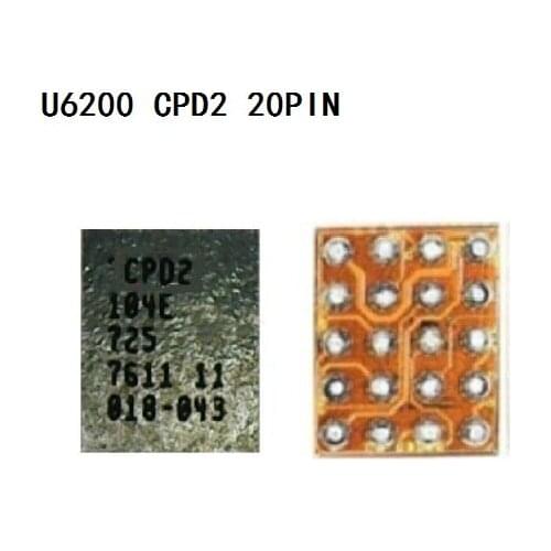 5pcs/lot New U6200 CPD2 For iPhone x 8 8G Plus 8Plus USB-PD Fast charger charging Chip IC