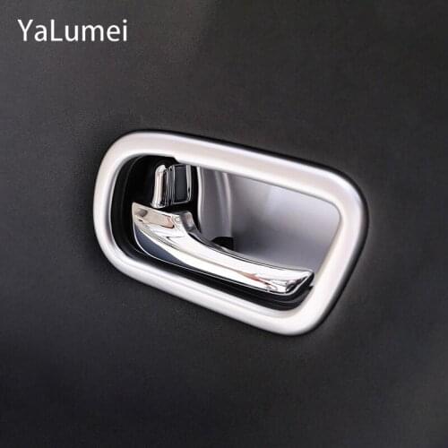 ABS Chrome Styling Car Interior Door Handle Cover Trim Door Bowl Stickers decoration For Nissan Patrol Y62 2013-2018 Accessories