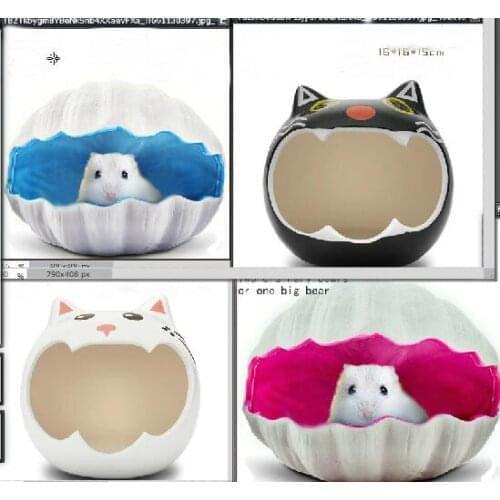 Hamster House Golden Bear Ceramic Squirrel Nest Summer House Supply Bedroom Big Hedgehog Squirrel Shell