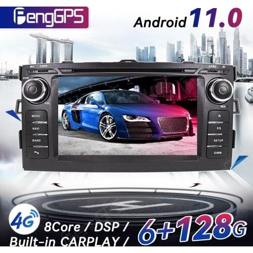 Android 11.0 CD DVD Player For Toyota Auris 2006-2012 GPS Navigation Multimedia Headunit Touchscreen With Carplay DSP 4+64G