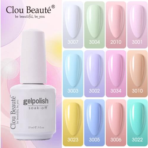Clou Beaute Gel Nail Polish Nail Art Nagellack smalto semi permanente unghie esmalte em gel Jelly Color Gel Polish Sequins