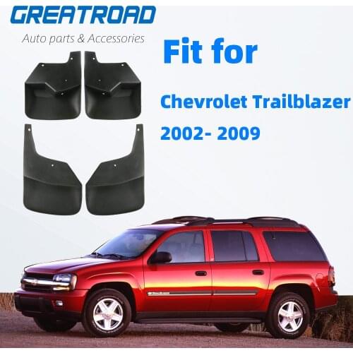 4x Front Rear Splash Guard Mud Flaps Set for Chevrolet Trailblazer 2002- 2003 2004 2005 2006 2007 2008 2009 SSR