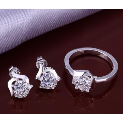 LKNSPCS648 925 sterling silver jewelry set, fashion jewelry set Earring 491 Ring 379-8 /dhdalyka dsvamkca