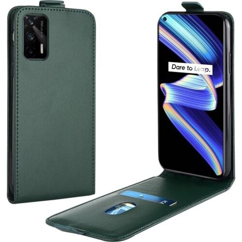 Flip Up and Down Leather Case for Realme X7 Max 5G Case RMX2142 RMX2081 Vertical Cover for Realme X7Max 5g Case Phone Bag