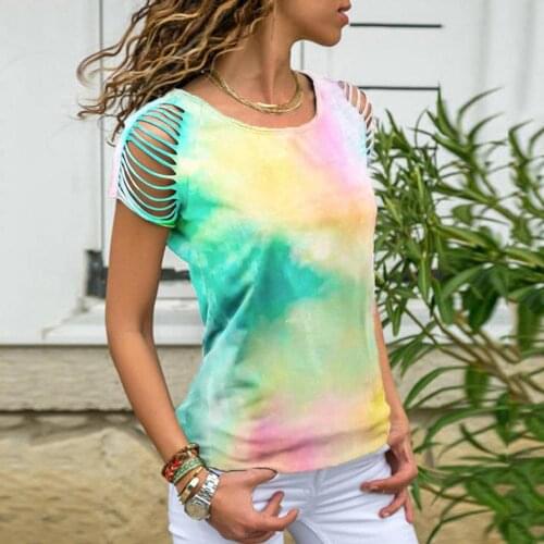 2020 Summer womens t-shirts short sleeve o-neck hit color print tops oversized women t-shirt new tide