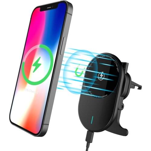 Magnetic Car Wireless Charger Bracket Magsafe Suitable for All Qi Mobile Phones Wireless Car Charger with Free Gift