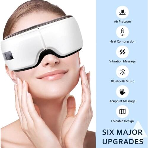 Portable Foldable Cordless Eye Massager with Heat Vibration Hot Compressing for Fatigue Relieve Improve Sleep Insomnia Eye Care