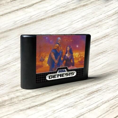 Phantasy Star II - USA Label Flashkit MD Electroless Gold PCB Card for Sega Genesis Megadrive Video Game Console