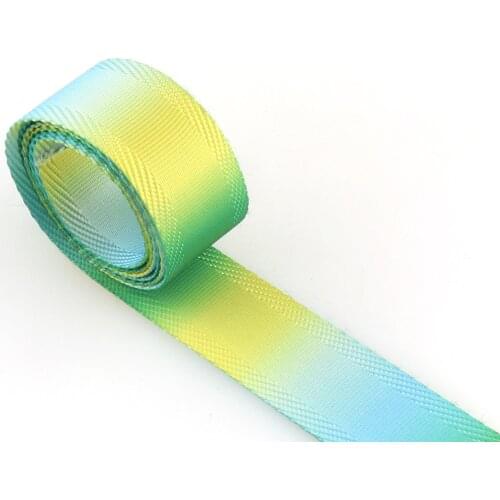 Nylon Webbing Orange/Green gradient color decorative ribbon bag straps Webbing Key Fobs webbing Fabric 5yards
