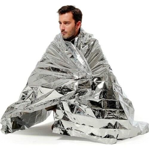 Wholesale 300Pcs/Lot Waterproof Outdoor Emergency Survival Foil Thermal First Aid Rescue Blanket