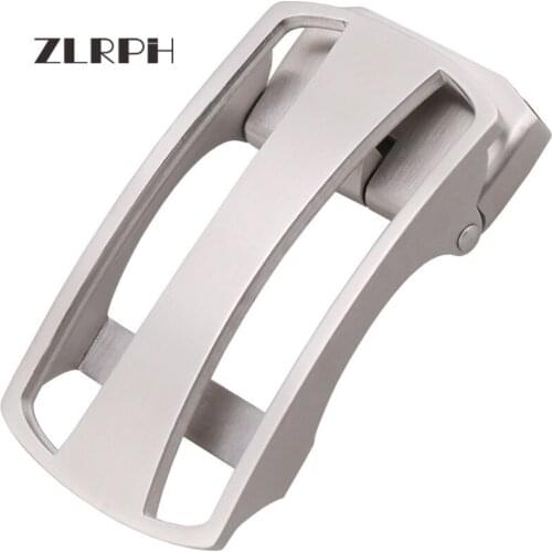 ZLRPH Stainless steel auto buckle business belt buckle mens waist lead letter Auto button stainless steel Prevention of allergy