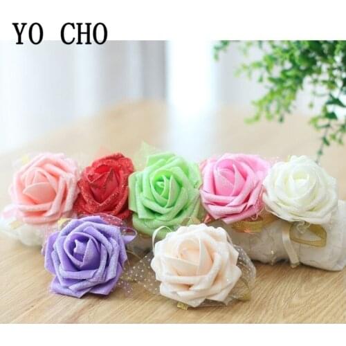 Silk Flower Wedding Wrist Flowers Bridesmaids Marriage Lightspot Corsages Wristband Flowers Wedding Corsage Bracelet Bridesmaids