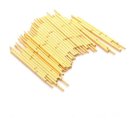 100 / Bag PA058-F New Durable Metal Test Pin Test needle Ferrule Seat Spring Detection Safety Probe Needle Sleeve Length 12 mm