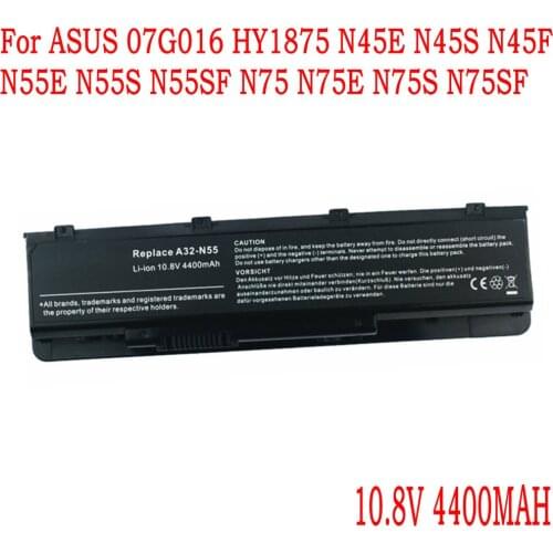 High Quality A32-N55 Laptop battery For ASUS 07G016 HY1875 N45E N45S N45F N55E N55S N55SF N75 N75E N75S N75SF