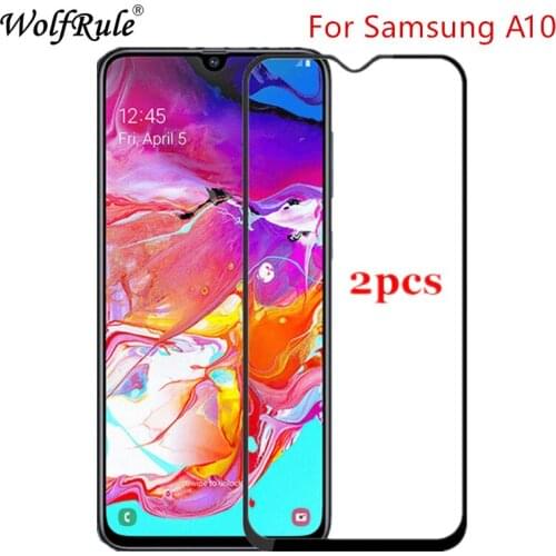 2PCS For Samsung Galaxy A10 Glass Full Cover Glue Tempered Glass Screen Protector For Samsung A10 SM-A105F/DS A105F Phone Film