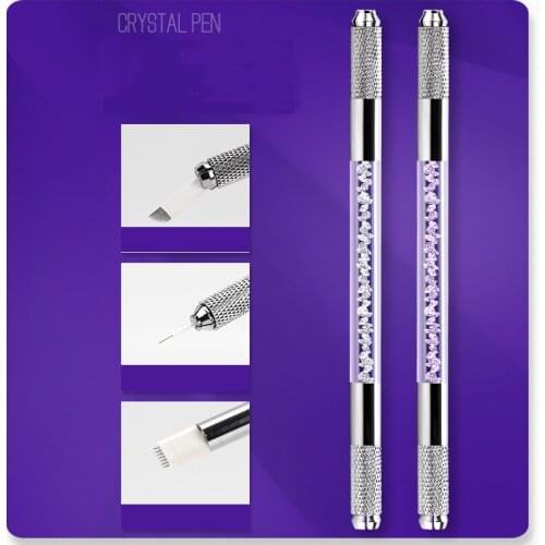 1PC Microblading Manual Tattoo Pen Semi Permanent 3D Embroidery Makeup Crystal Eyebrow Tattoo Lip Tools Accessories Supplies