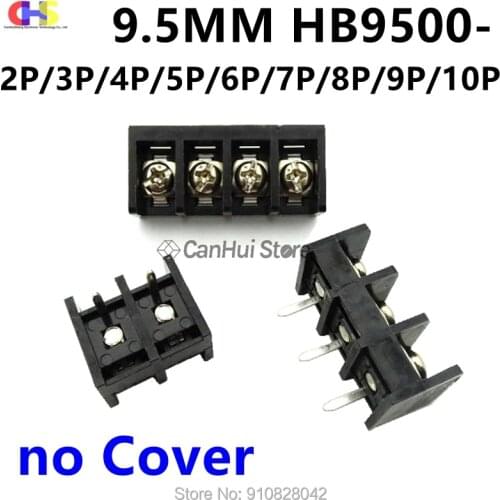 2/5pcs 9.5MM Pitch HB9500-2P 3P 4P 5P 6P 7P 8P 9P 10Pin PCB Screw Terminal Block Connector HB-9500 2Pin 300V30A Barrier terminal
