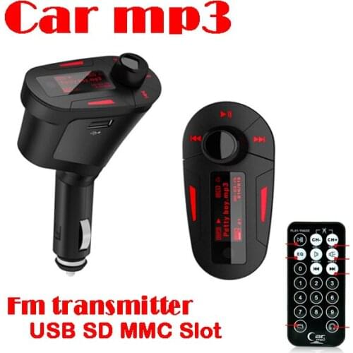 20pcs Low Price Wholesales 2013 New Hot Car MP3 Player Wireless FM Transmitter USB SD MMC Slot WITH BOX