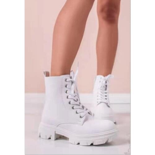 2021Fashion Genuine Leather White Womens Boots Winter Plush Warm Cotton Boots New Thick Bottom Comfortable Casual Boots