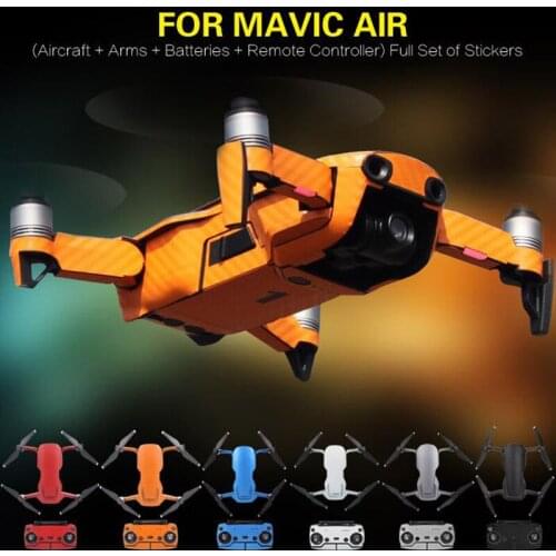 6 Colors PVC Carbon Grain Graphic Stickers Full Set Skin Decals for DJI MAVIC AIR dr Drone Accessories Mavic Air Skin Sticker