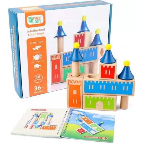Childrens Granulated Building Blocks Castles Fun Educational Toys Board Games Logical Reasoning Space Imagination