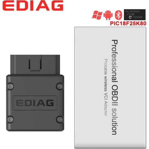 EDIAG P01 P02 P03 V1.5 ELM327 WIFI/Bluetooth PIC18f25k80 Chip 4MHz Diagnostic Scanner Elm 327 OBD2 Android/IOS Torque Pro ICAR2