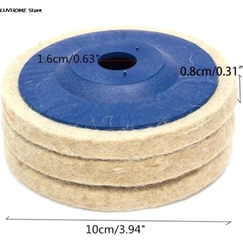 HOT SALE 100mm Wool Polishing Wheel Buffing Pads Angle Grinder Wheel Felt Polishing Disc Polisher