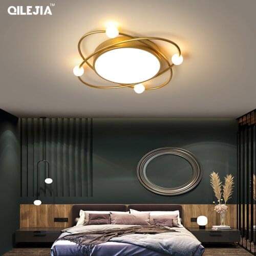 Modern Chandeliers master bedroom lamp Nordic creative personality led ceiling lamp simple design study lamp household lamps