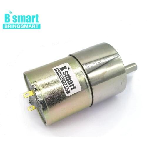 Bringsmart DC Micro Electric Motor 37GB520 12 Volt DC Geared Motor 12V Speed Regulation Reversible Reduction Gearbox 100rpm