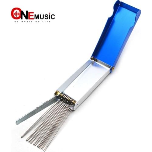 Portable DIY Guitar Repair Tools Box Guitar Nut Slotting File Saw Rods Slot Filing Set Luthier Replacement Guitarra Accessories
