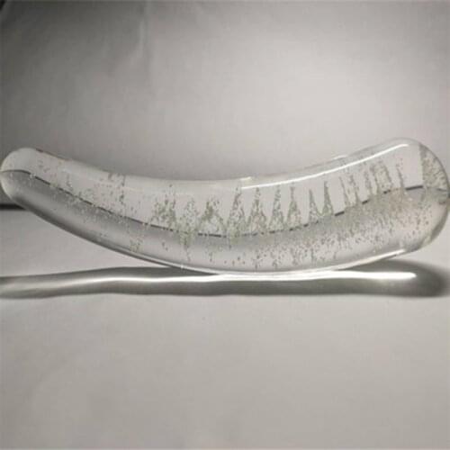 New Transparent Luminous Anal Plug Crystal Penis Glass Smooth Insert Expander Adult Products Female Orgasm Erotic Sex Toys