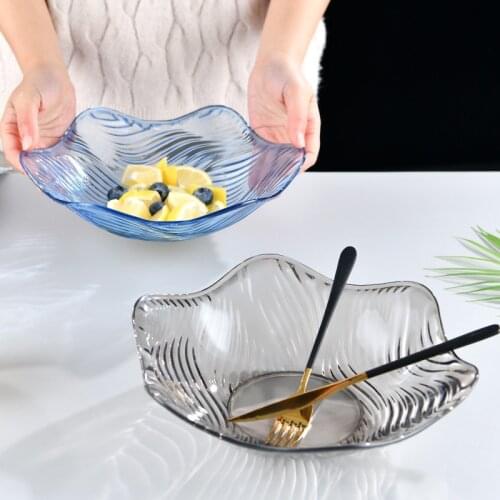 Creative New Crystal Plastic Fruit Plate Modern Living Room Creative Wave Dried Fruit Candy Box Household Fruit Tray