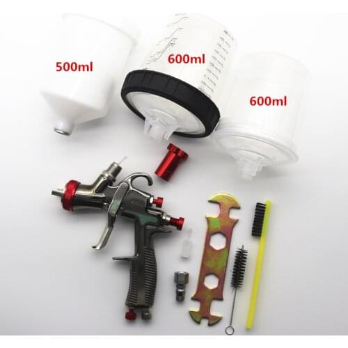 Spray gun SPRAY GUN gravity feed air spray gun PPS spray gun cup adapter, with mixing cup, no-clean water tank paint spray gun